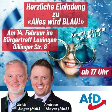 Herzliche Einladung zu "Alles wird Blau"